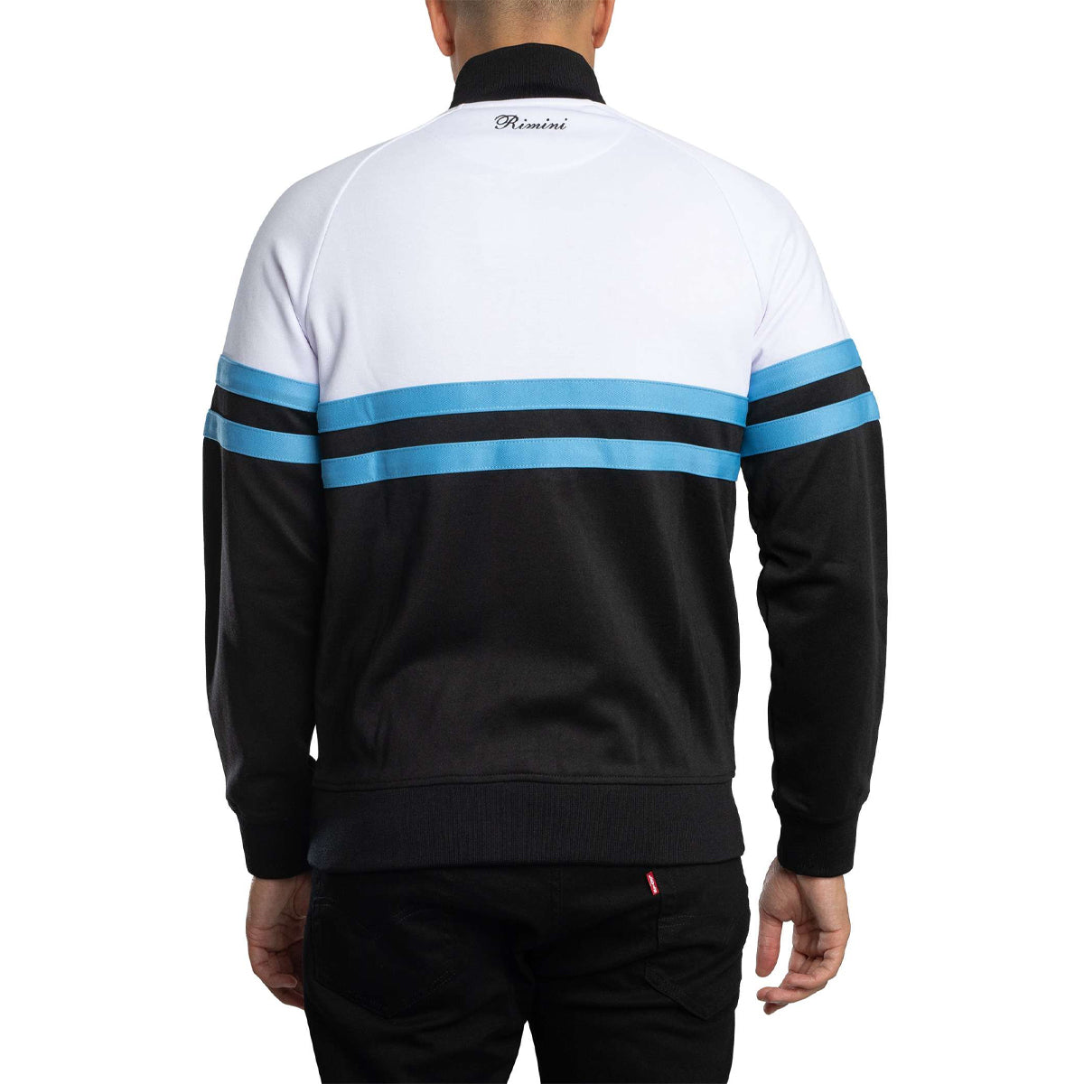 ELLESSE RIMINI TRACK JACKET WHITE/BLUE/BLACK