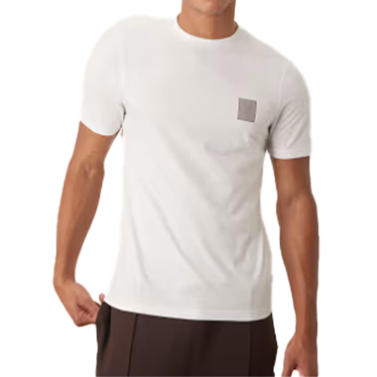 LYLE & SCOTT RUBBERISED LOGO GRAPHIC WHITE T-SHIRT TS2389SP