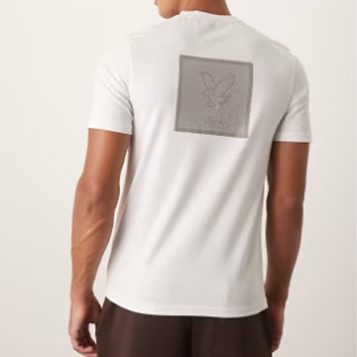 LYLE & SCOTT RUBBERISED LOGO GRAPHIC WHITE T-SHIRT TS2389SP