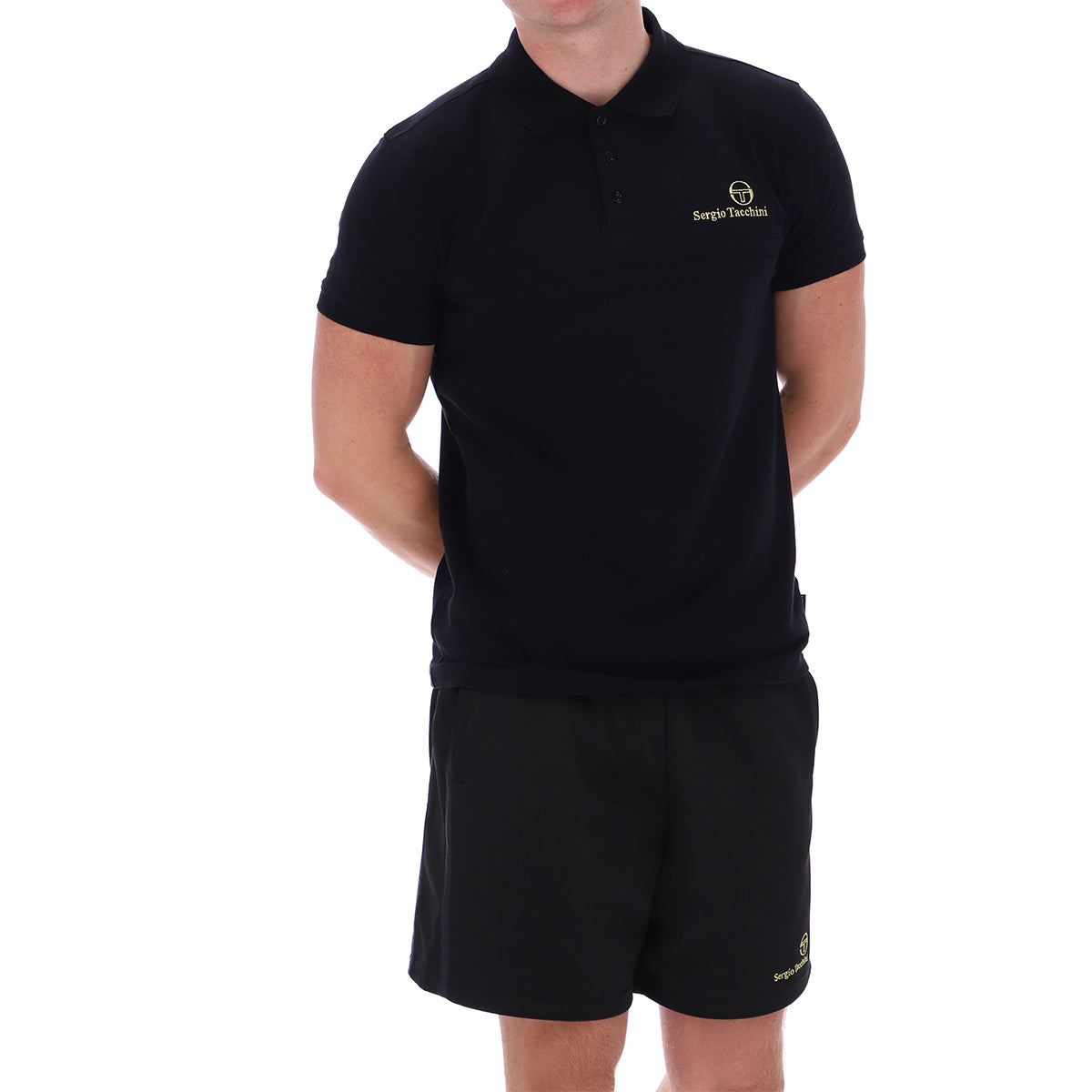 SERGIO TACCHINI SUPERMAC PRIMO POLO SHIRT BLACK/GOLD