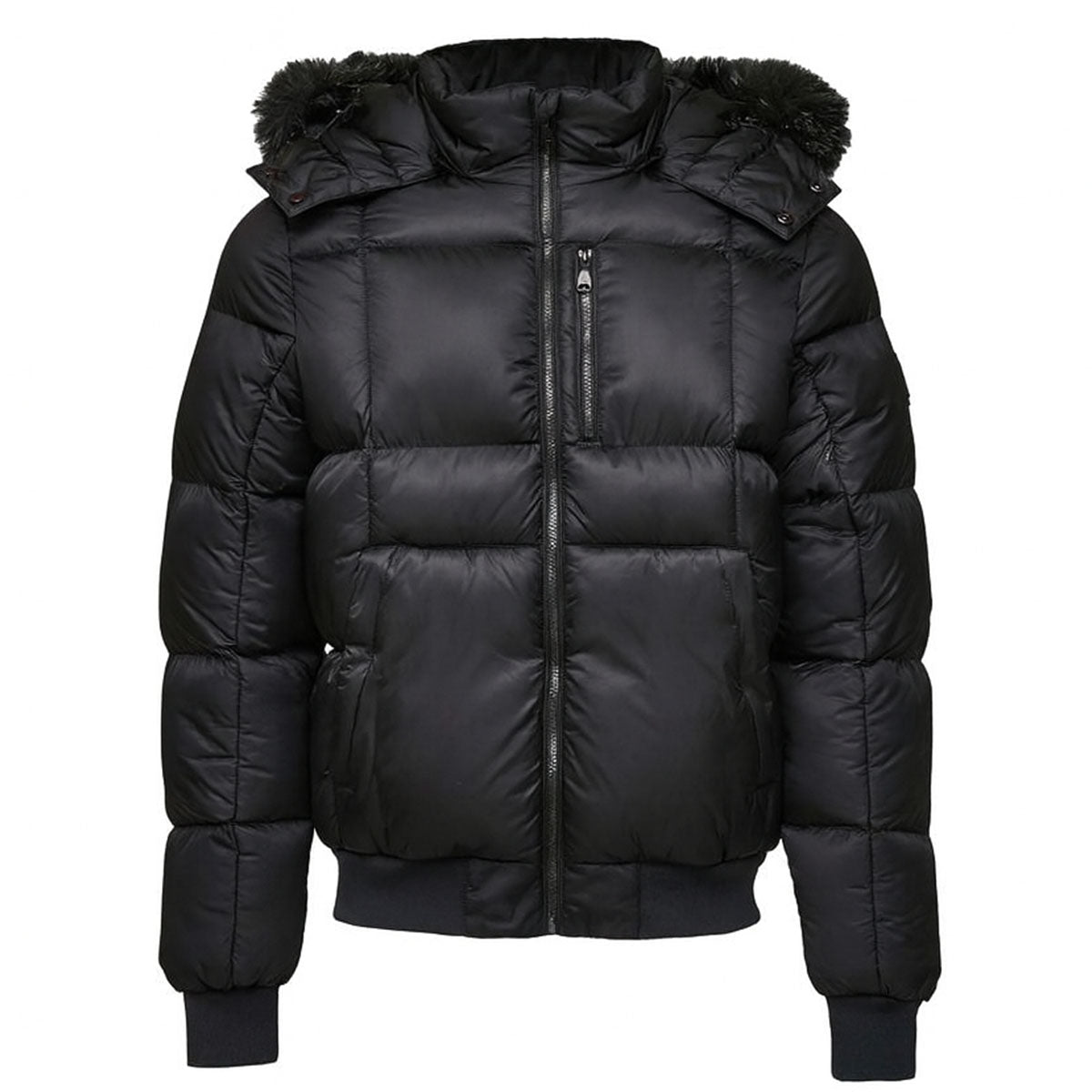 ALESSANDRO ZAVETTI SAVINIO BLACK PUFFER BOMBER JACKET