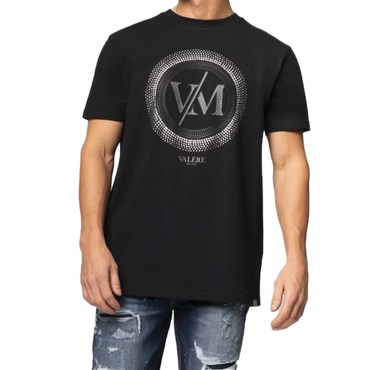 VALERE SCINTILLA DIAMANTE BLACK T-SHIRT