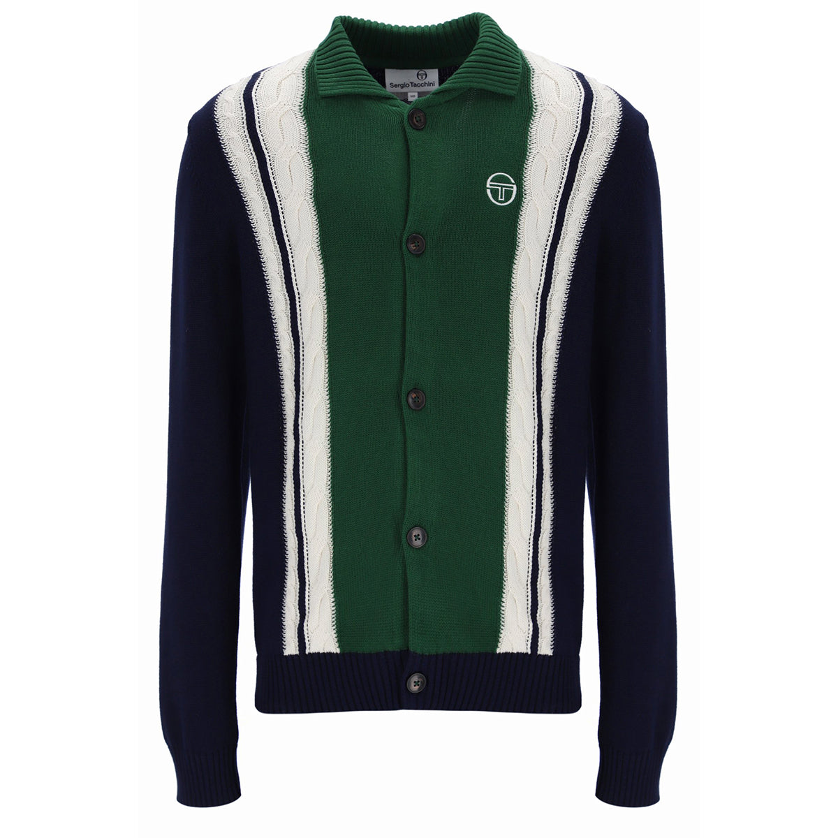 SERGIO TACCHINI BRUNI KNIT CARDIGAN NAVY/GREEN