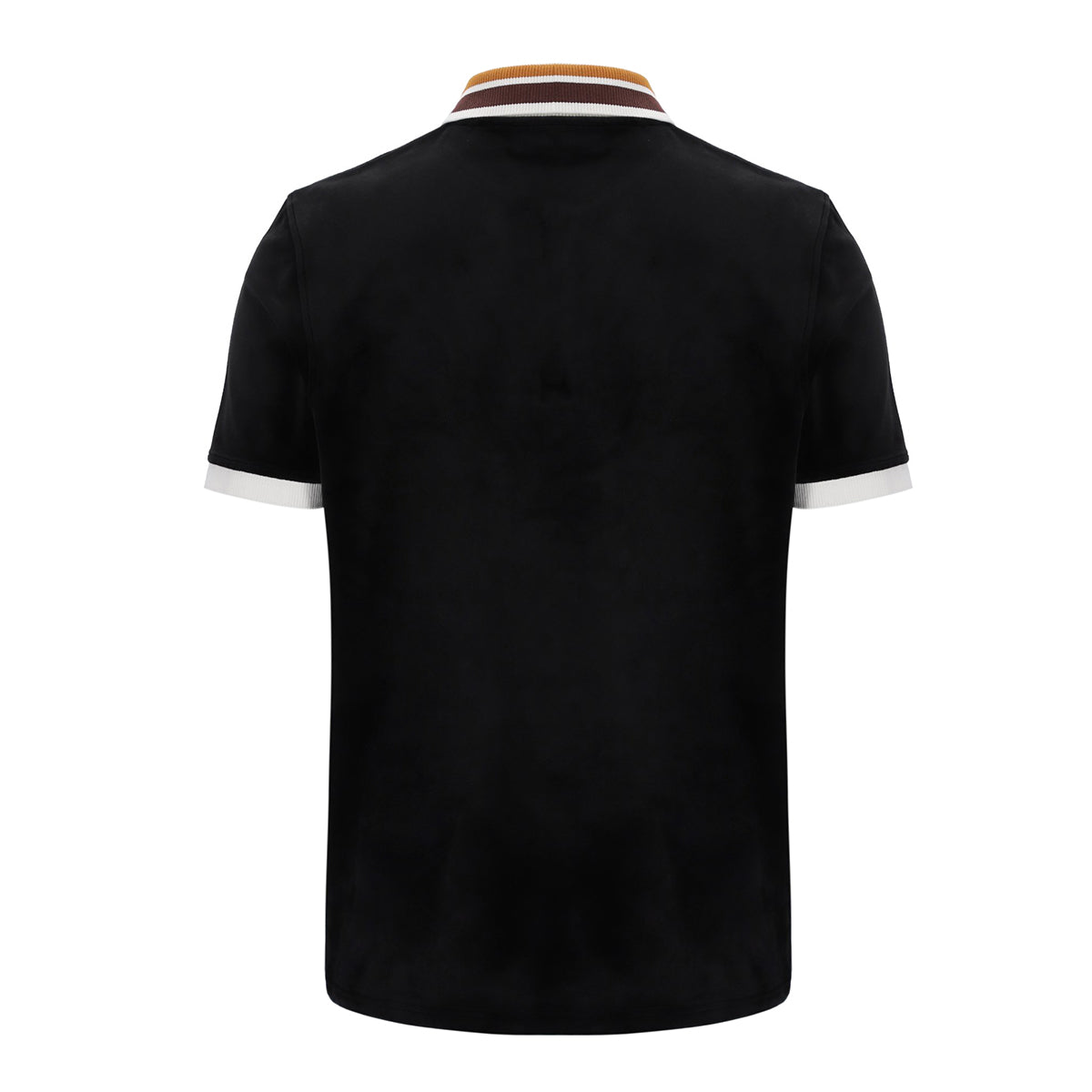 SERGIO TACCHINI MAHONY VELOUR ZIP POLO BLACK/GOLD