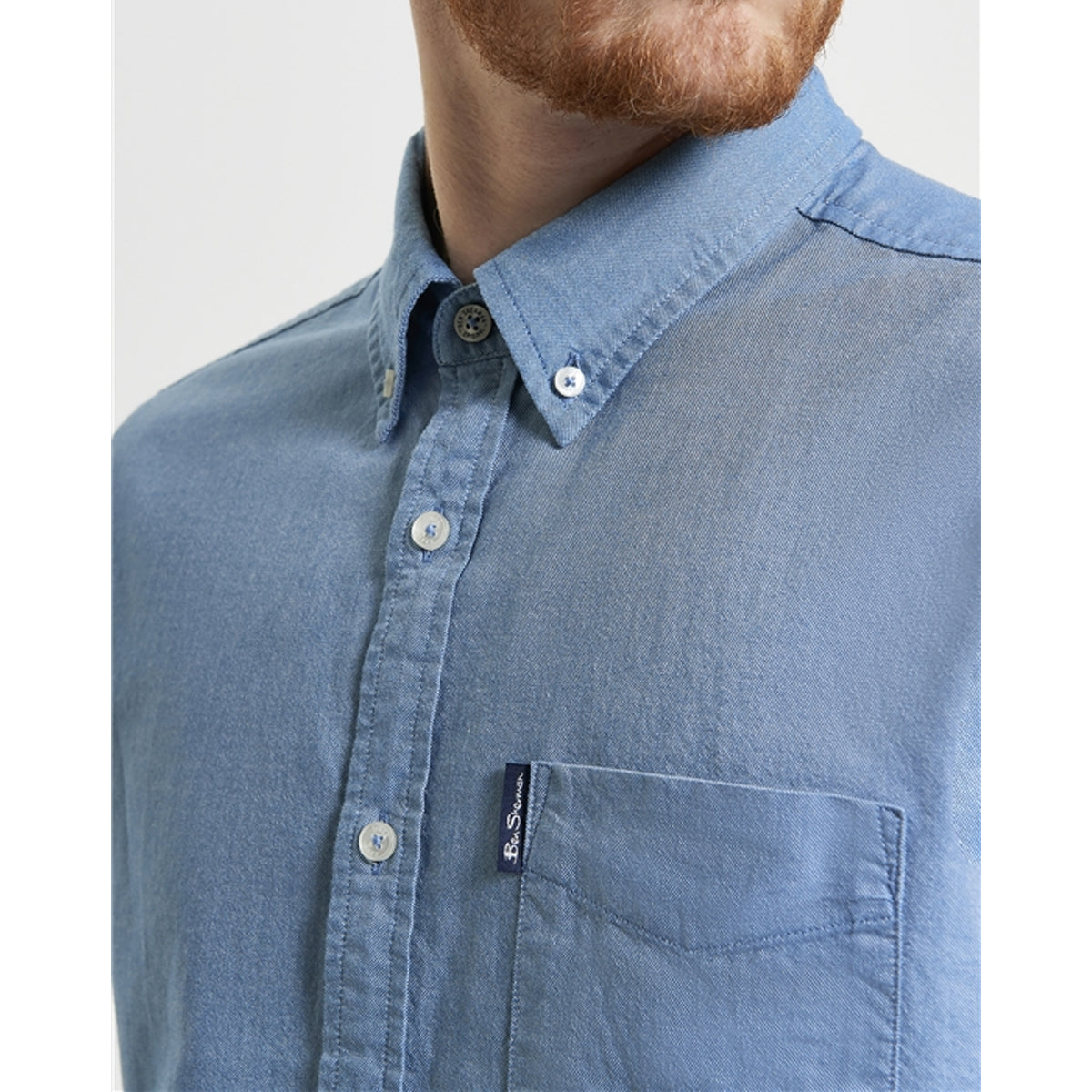 BEN SHERMAN SIGNATURE OXFORD AIRFORCE BLUE SHIRT 1012489