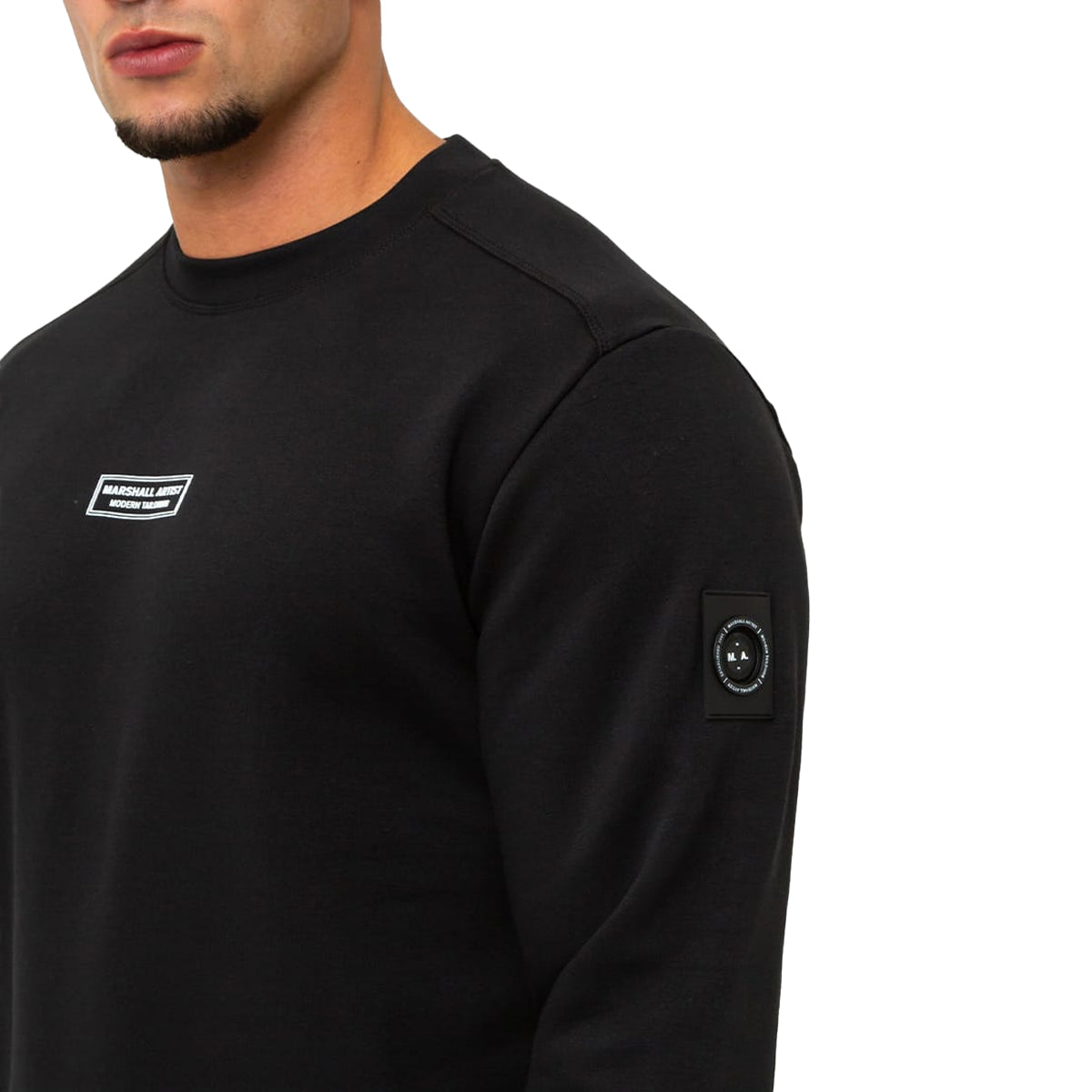 MARSHALL ARTIST Siren Loopback Black Crew Sweatshirt - Black