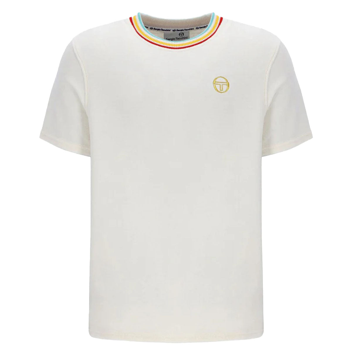 Sergio Tacchini Slice Velour T-Shirt Gardenia/Gold