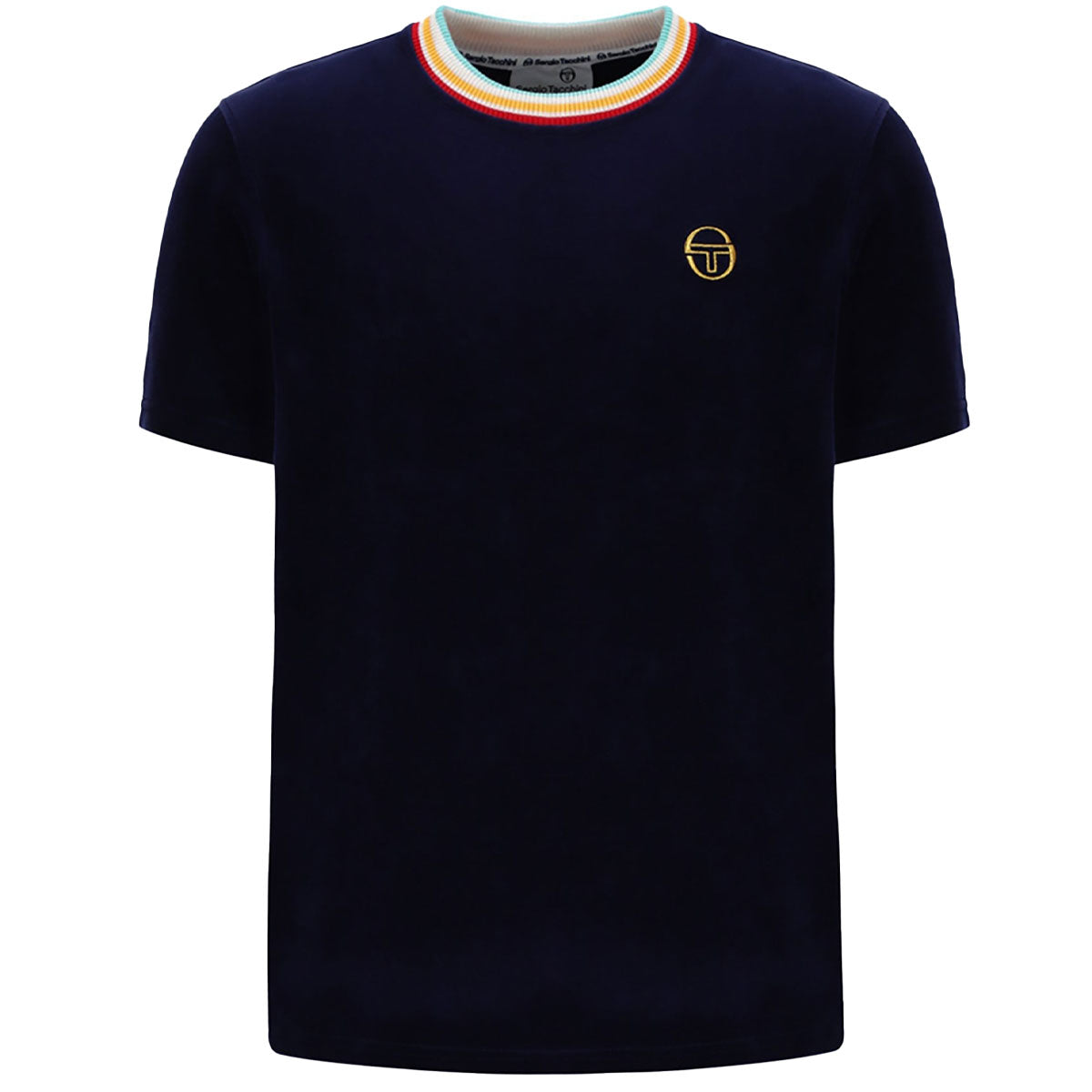 Sergio Tacchini Slice Velour T-Shirt Maritime Blue/Gold