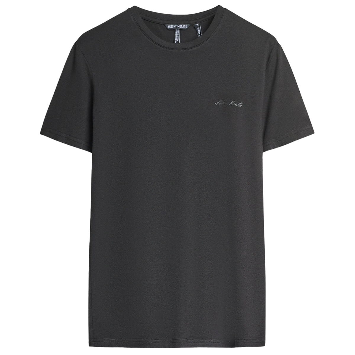 ANTONY MORATO STRETCH PLAIN BLACK T-SHIRT MMKS02324