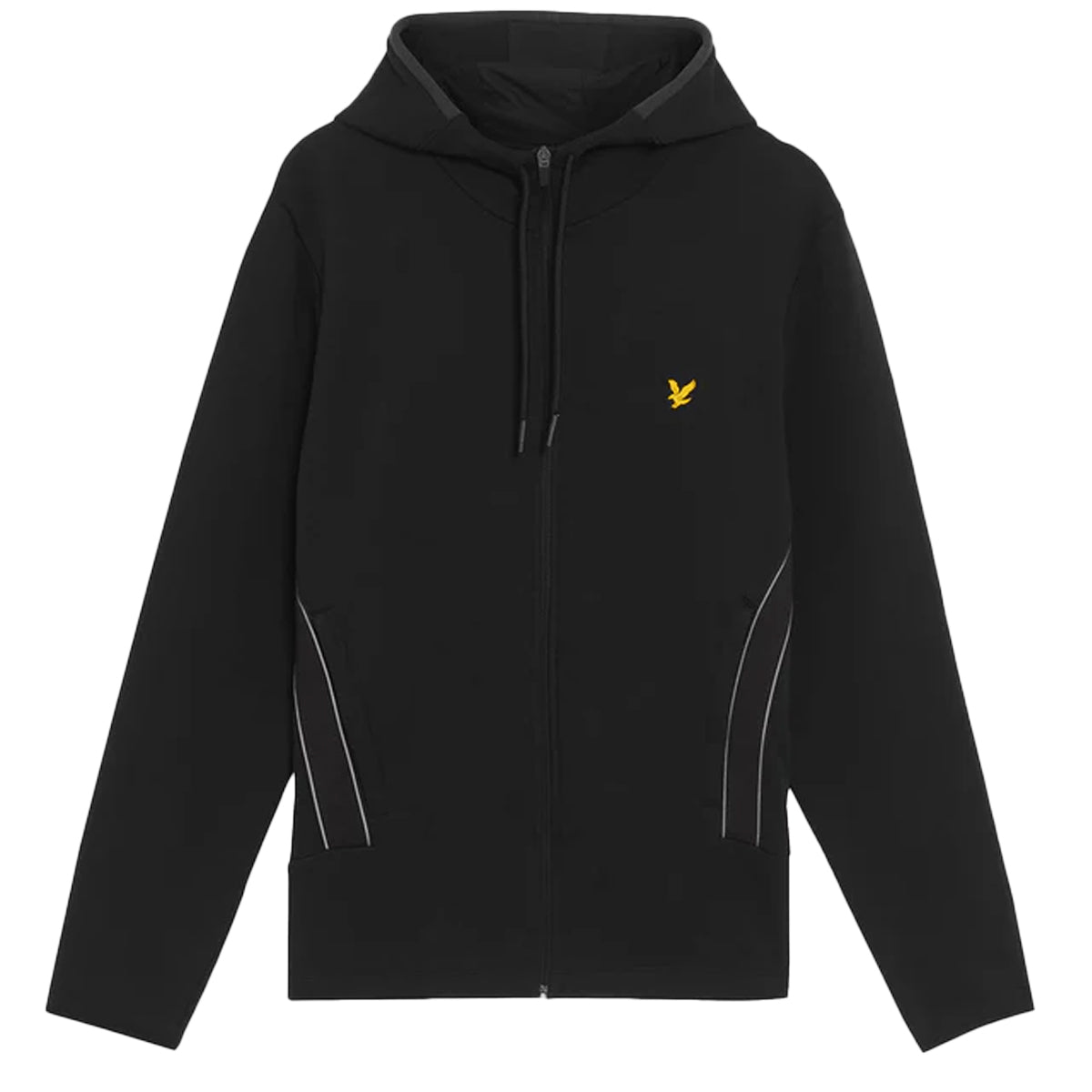 LYLE & SCOTT TAPE BLACK ZIP UP TRACK TOP HOODY ML2389SP