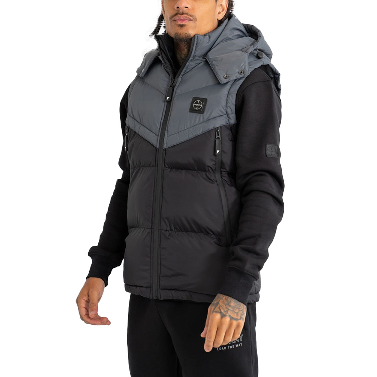 FORAY TOWER BLACK/GREY PADDED GILET