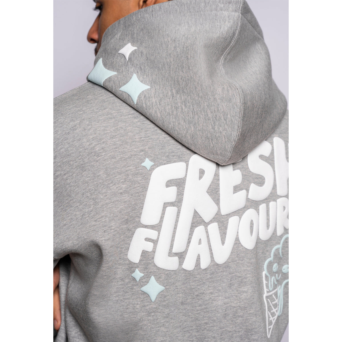 FRESH FLAVOURS GREY MARL HOODIE