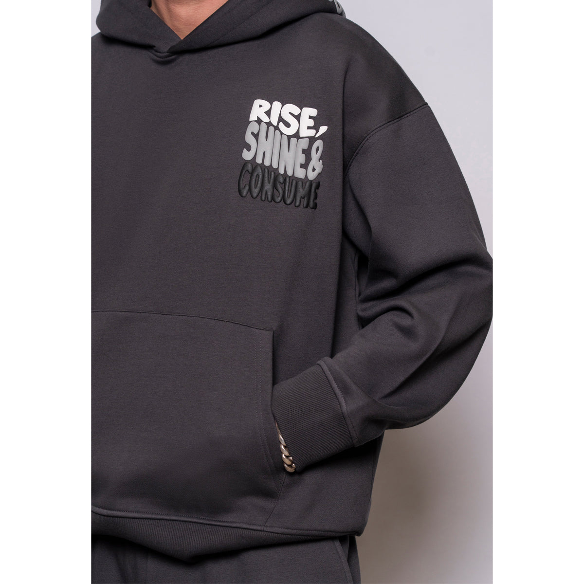 FRESH FLAVOURS RISE CHARCOAL HOODIE