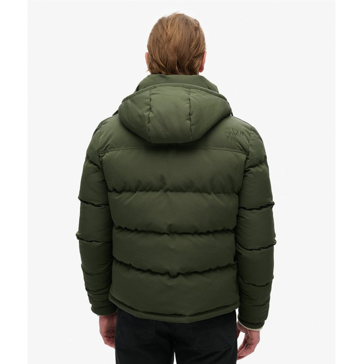 EVEREST SHORT HOODED PUFFER ARMY GREEN 43E