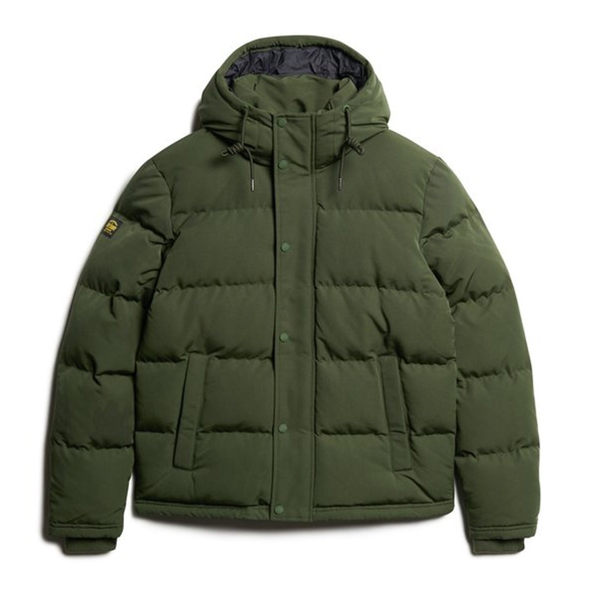 EVEREST SHORT HOODED PUFFER ARMY GREEN 43E