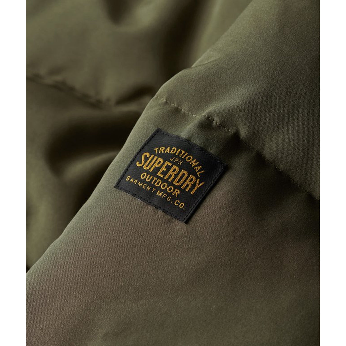 HOODED MICROFIBRE SPORT PUFFER ARMY KHAKI ZC3