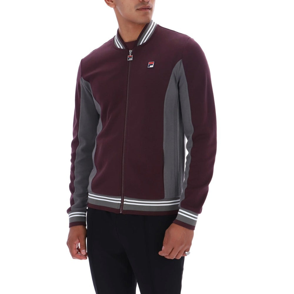 FILA SETTANTA BASEBALL TRACK JACKET FUDGE/GUNMETAL//WHITE