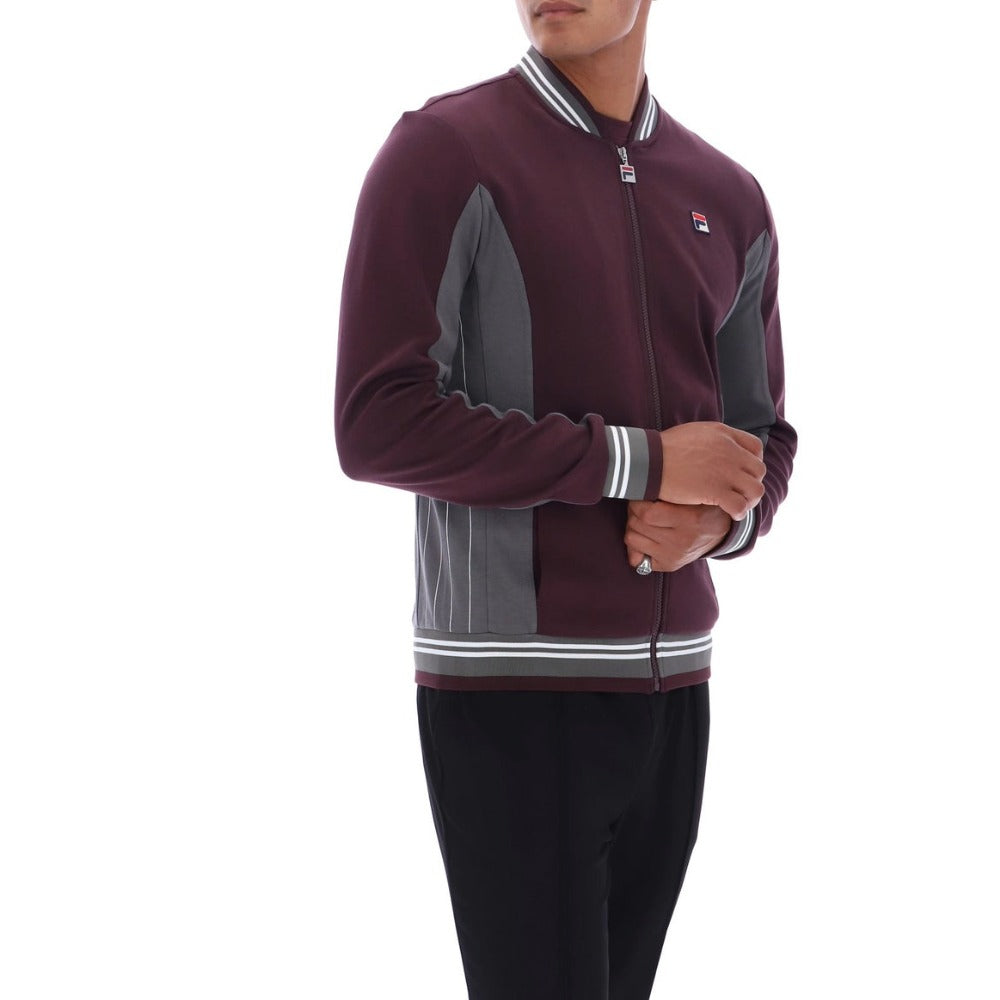 FILA SETTANTA BASEBALL TRACK JACKET FUDGE/GUNMETAL//WHITE