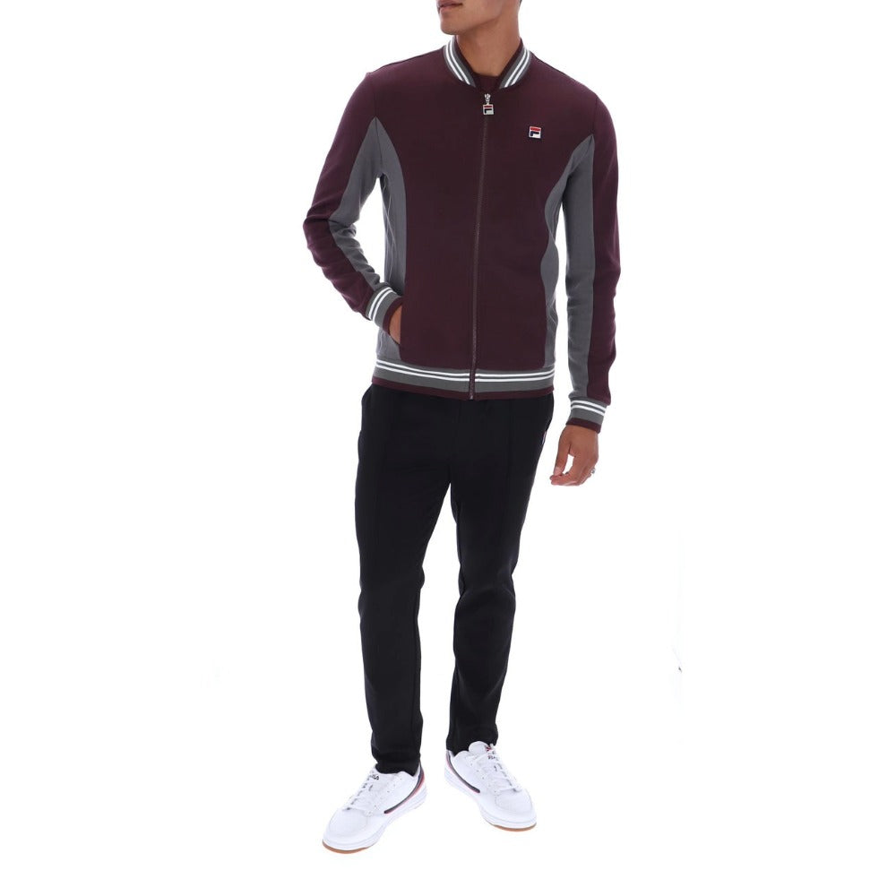 FILA SETTANTA BASEBALL TRACK JACKET FUDGE/GUNMETAL//WHITE