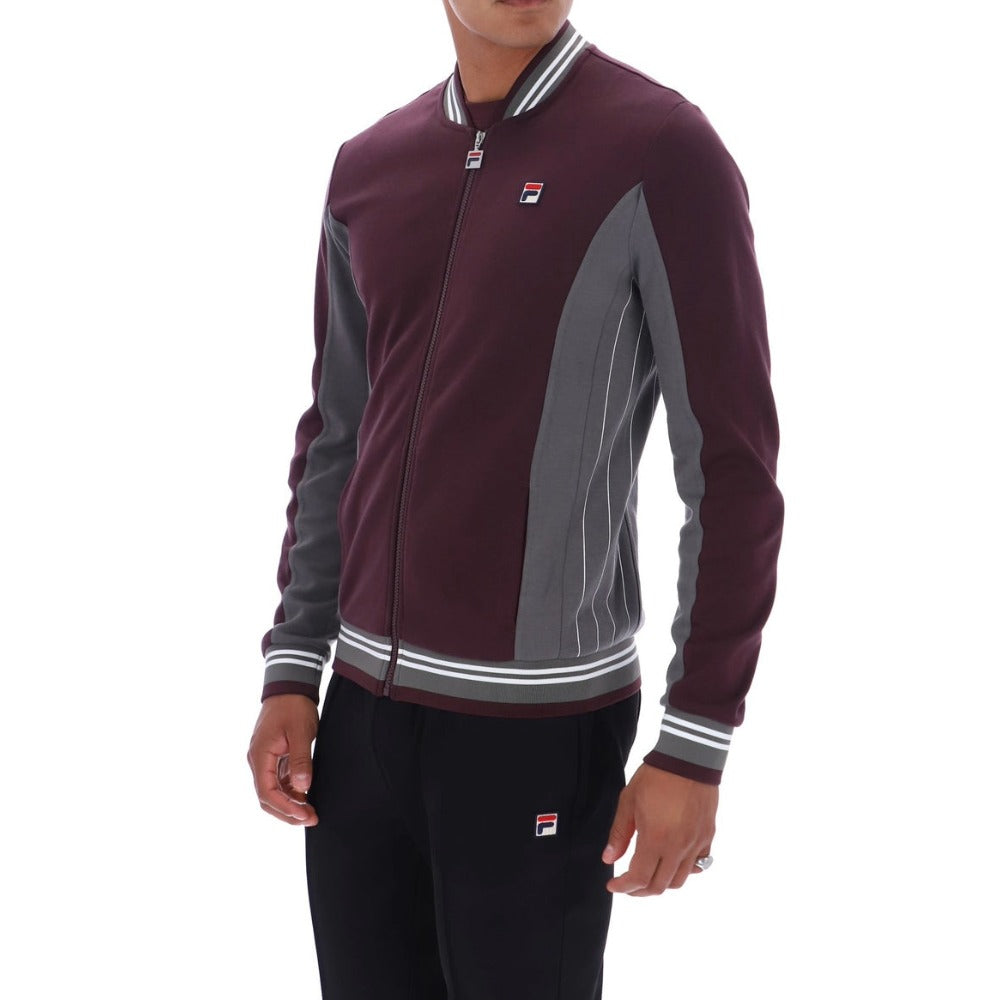 FILA SETTANTA BASEBALL TRACK JACKET FUDGE/GUNMETAL//WHITE