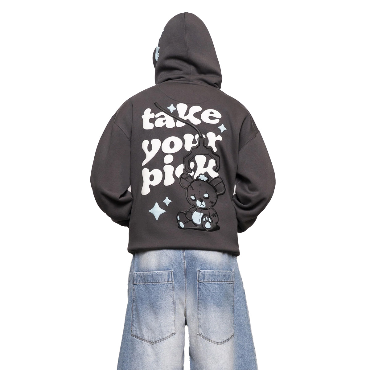 TAKE YOUR PICK CHARCOAL GREY OVERHEAD HOODY