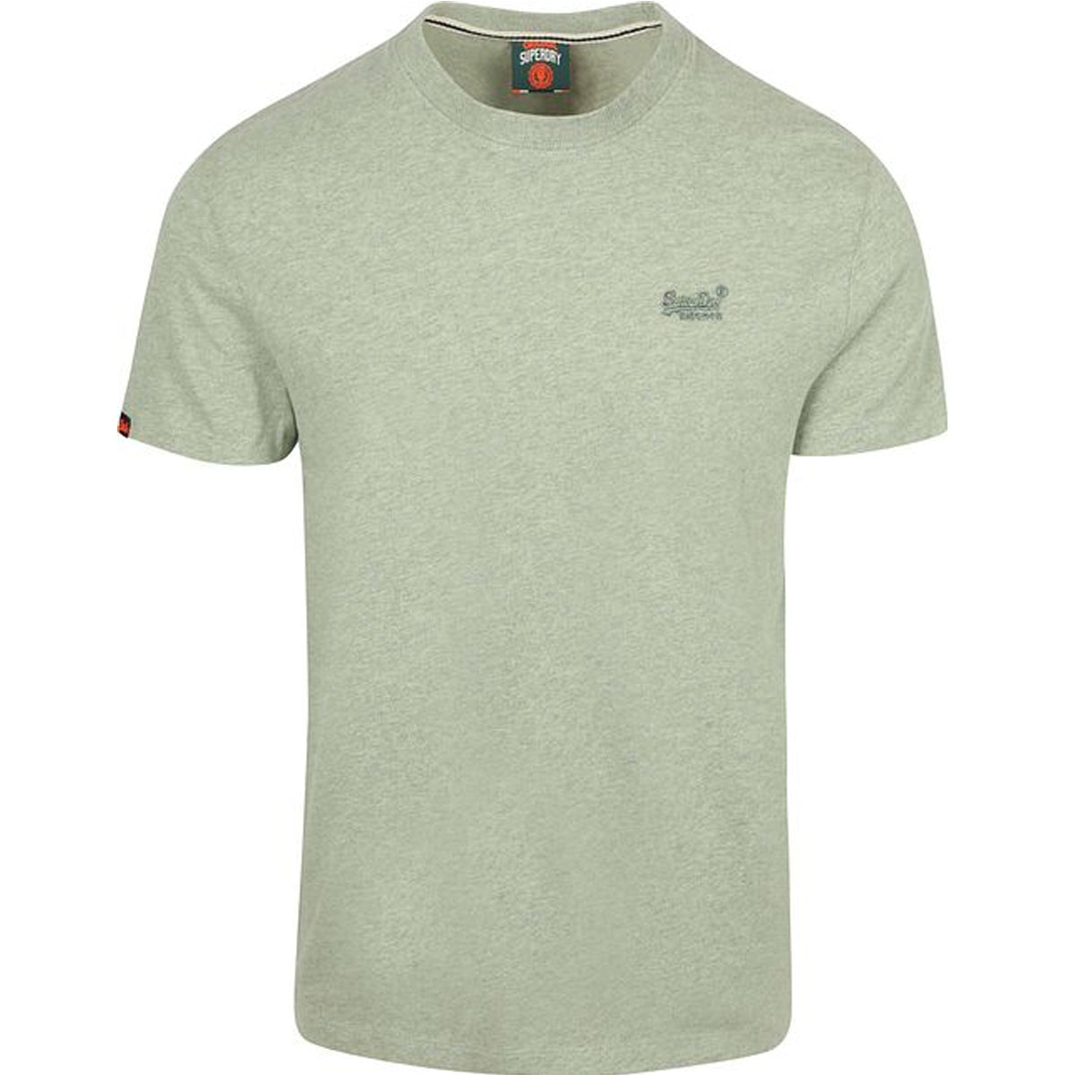 SUPERDRY ESSENTIAL LOGO EMB T-SHIRT SAGE GREEN J7W