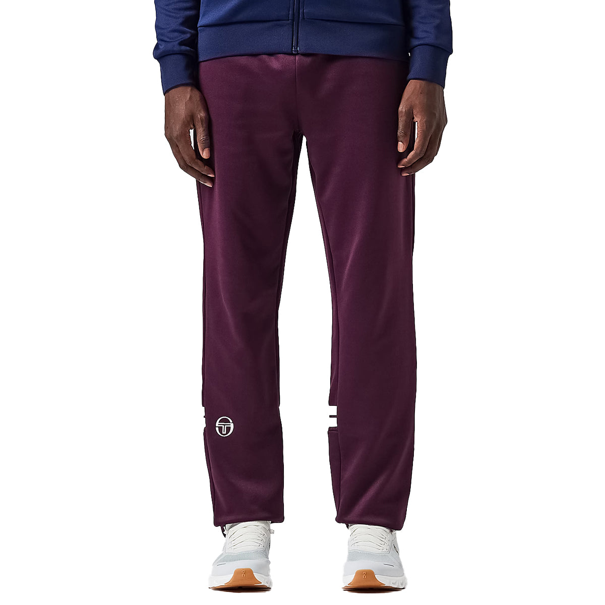 SERGIO TACCHINI ORION TRACK TROUSERS BURGUNDY/CREAM