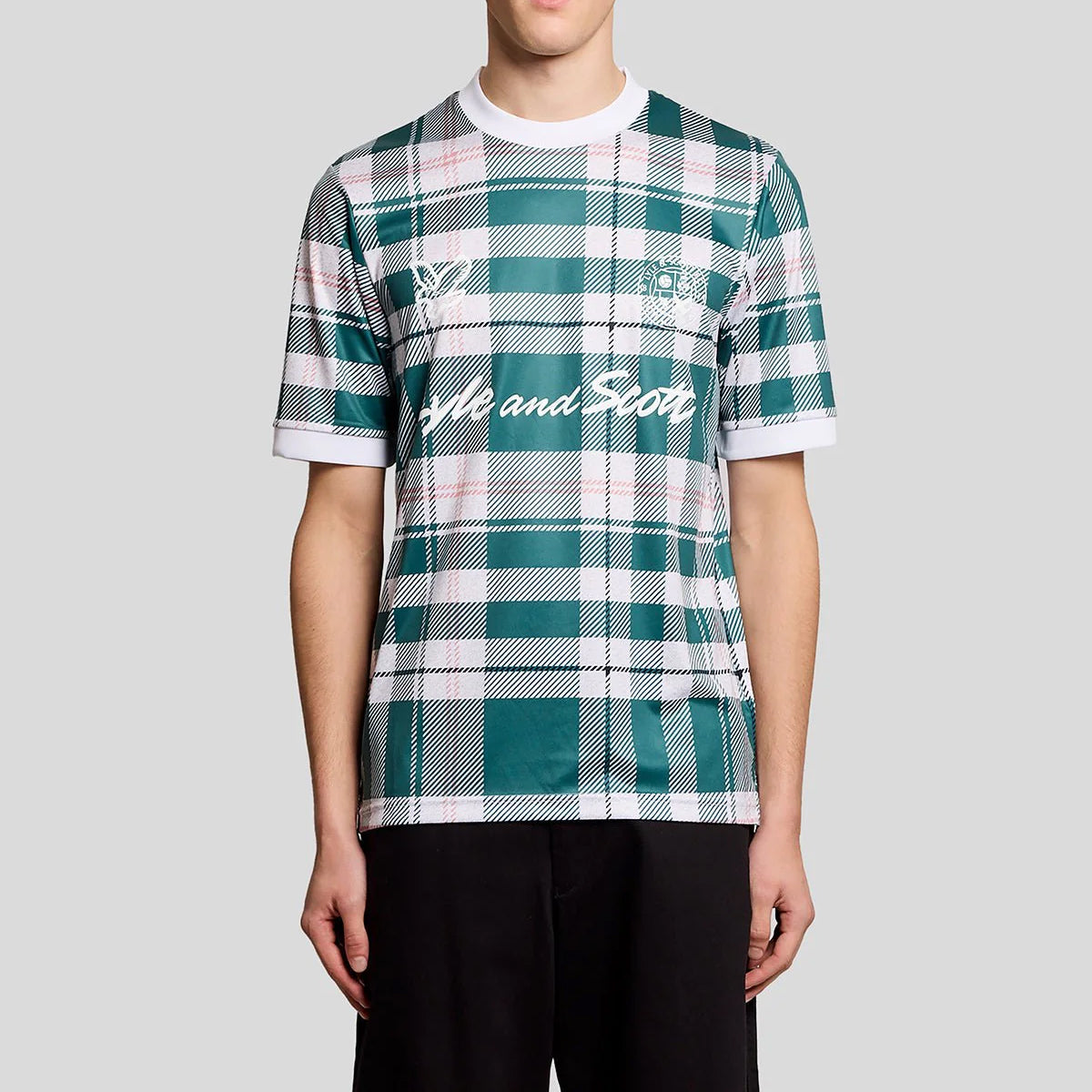 TARTAN FOOTBALL SHIRT GREEN TS2474V
