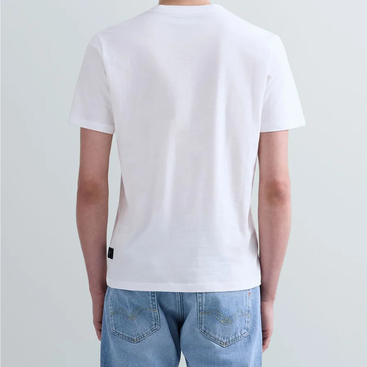 REPLAY MEN'S CENTRE LOGO T-SHIRT M3098 - WHITE