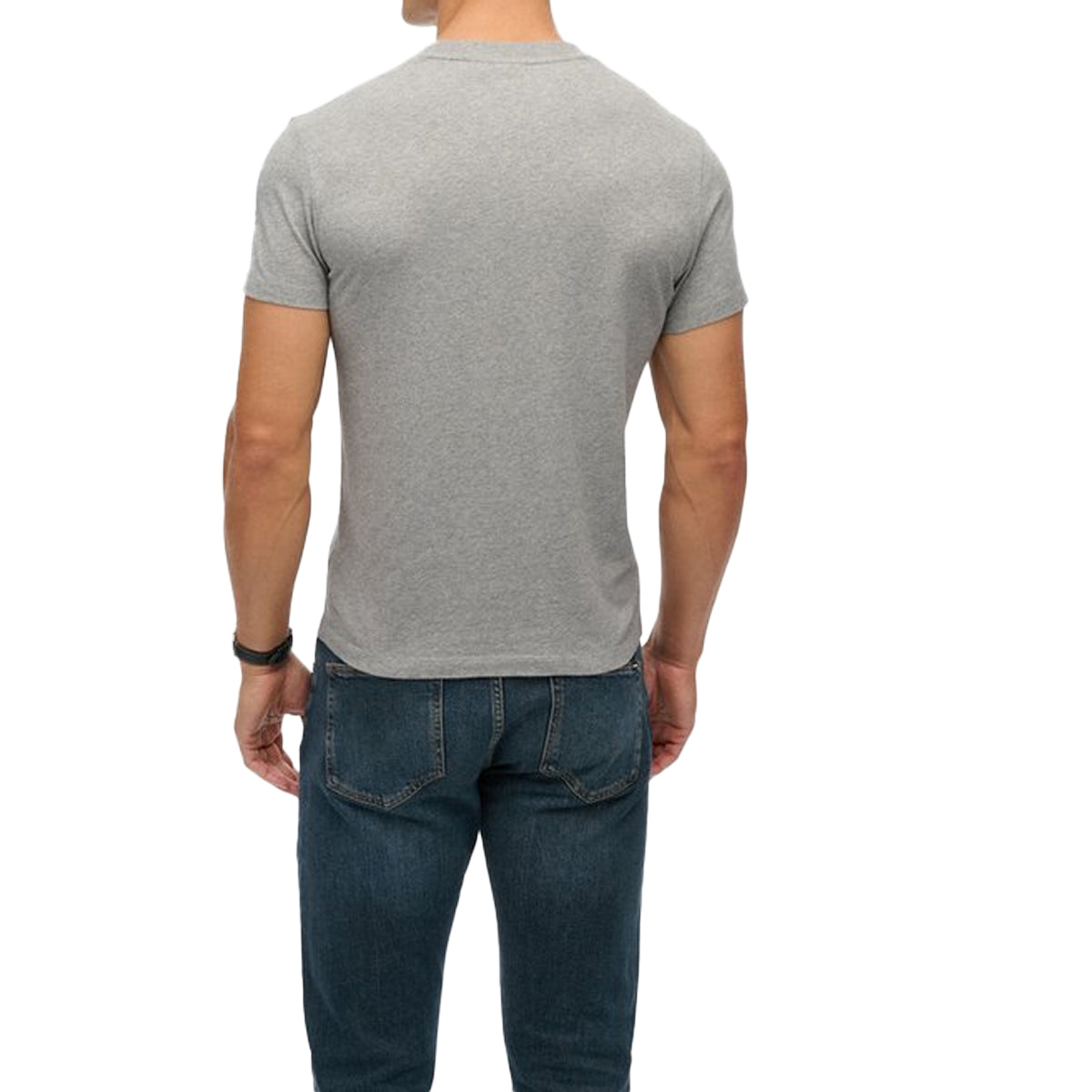 SUPERDRY ESSENTIAL LOGO EMB T-SHIRT GREY MARL I1B