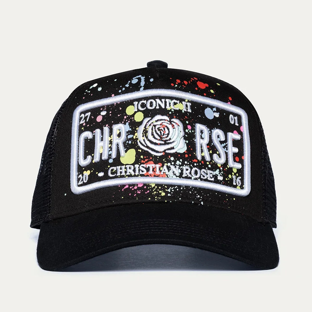 CHRISTIAN ROSE ICONIC II PLATE BLACK PAINT SPLAT