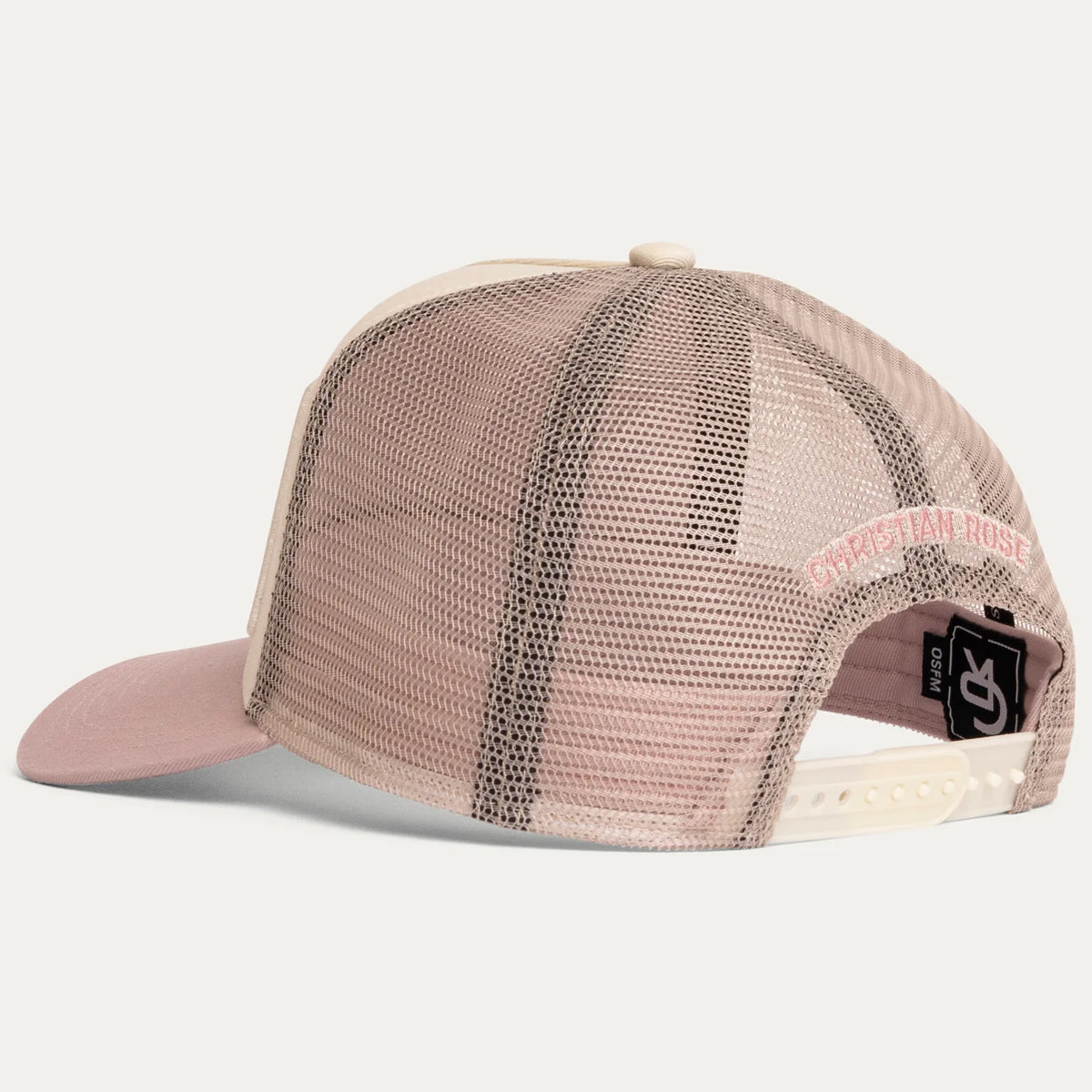 CHRISTIAN ROSE ICONIC II PLATE OFF WHITE/PINK