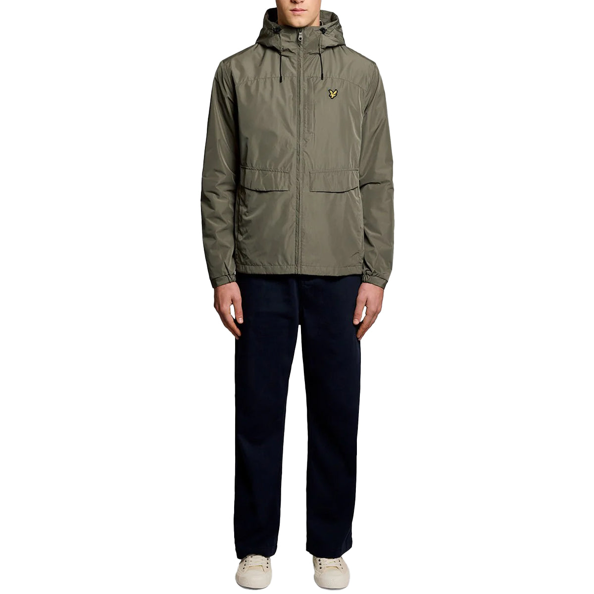 LYLE & SCOTT LIGHTWEIGHT ZIP THROUGH HOODED JACKET JK2205V  KHAKI ASH