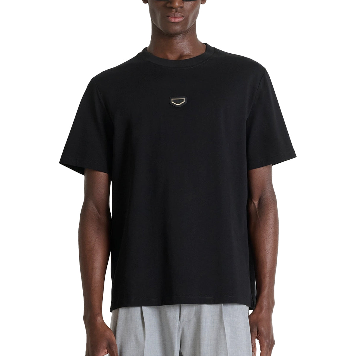 ANTONY MORATO JERSEY BADGE T-SHIRT BLACK MMKS02612