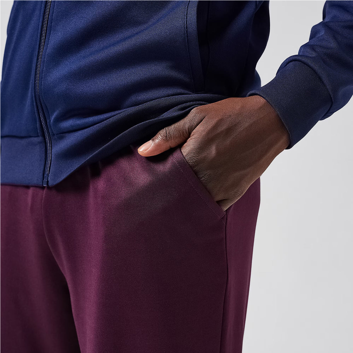 SERGIO TACCHINI ORION TRACK TROUSERS BURGUNDY/CREAM