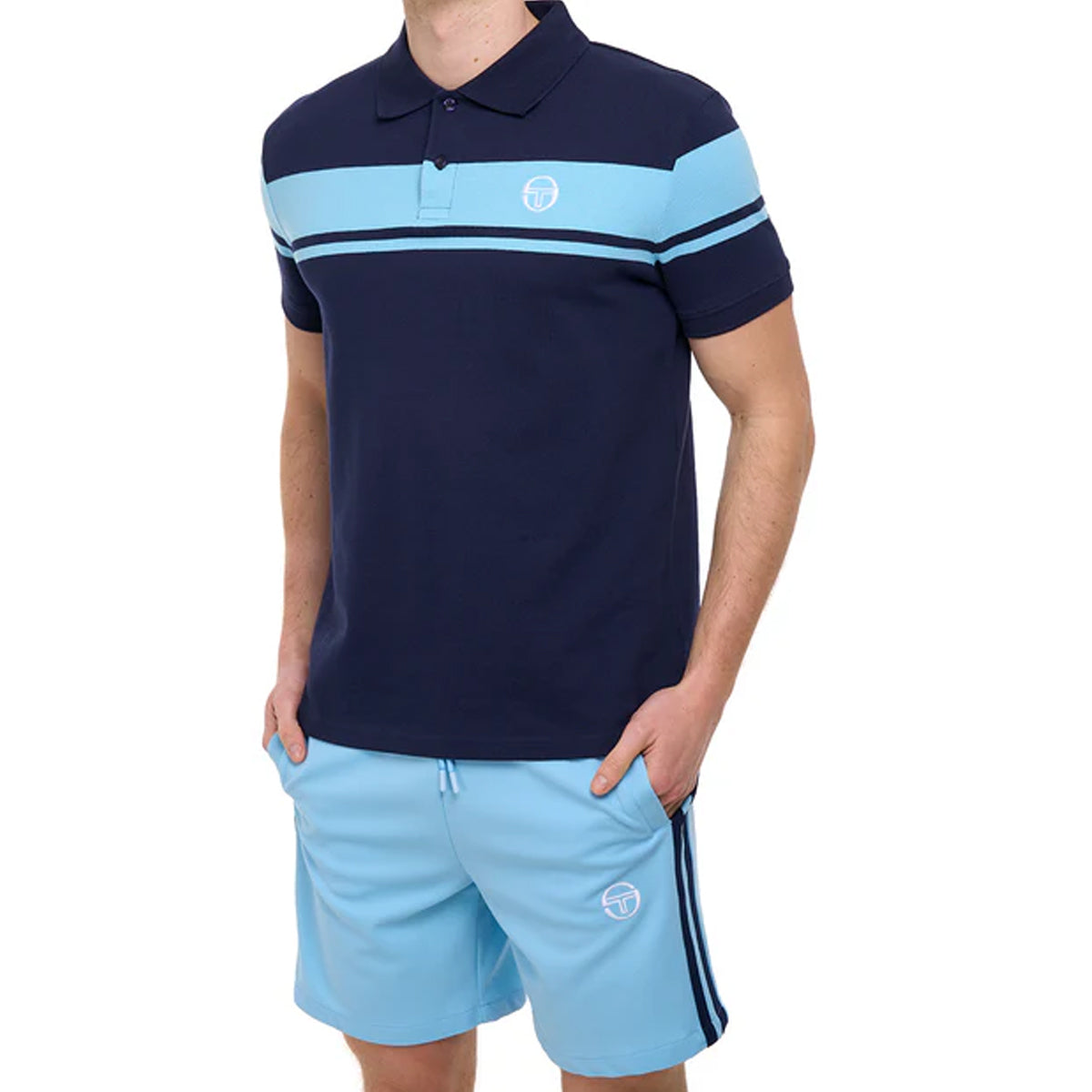 SERGIO TACCHINI YOUNG LINE POLO T-SHIRT MARITIME BLUE/BALTIC SEA
