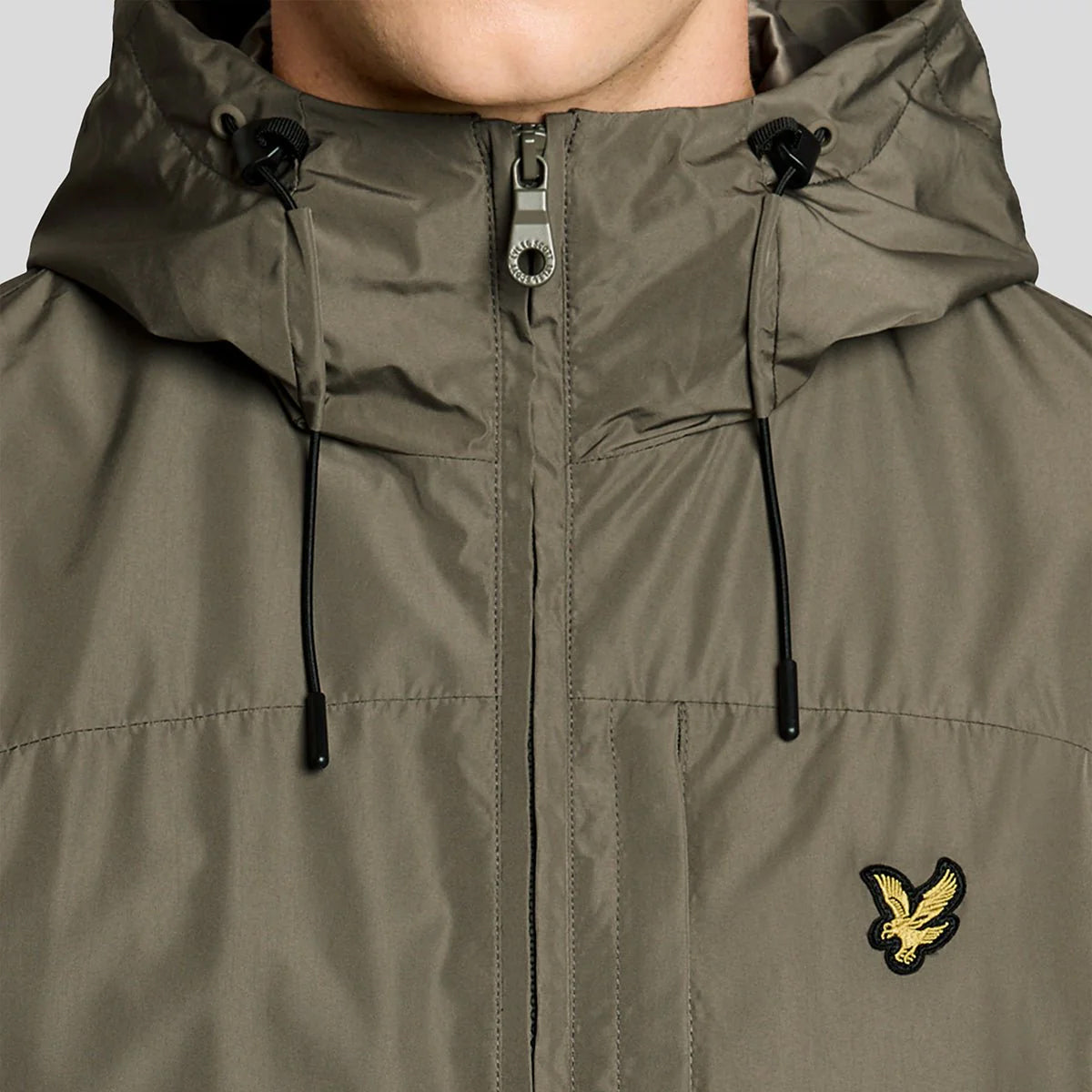 LYLE & SCOTT LIGHTWEIGHT ZIP THROUGH HOODED JACKET JK2205V  KHAKI ASH
