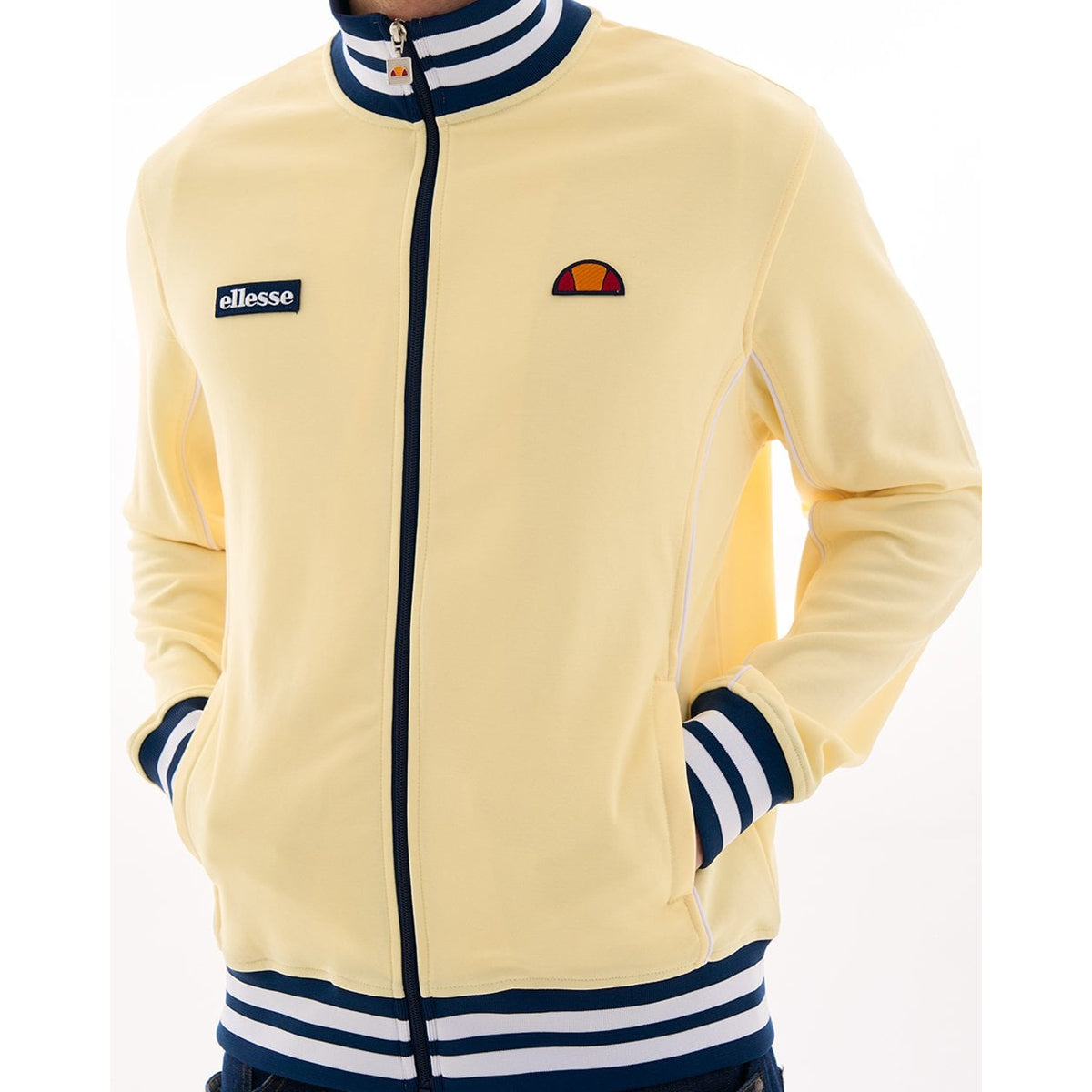 ELLESE MILAN TRACK JACKET LIGHT YELLOW/NAVY