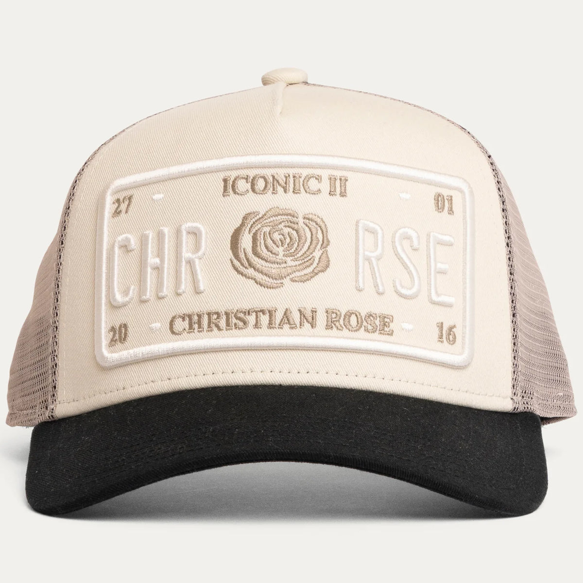 CHRISTIAN ROSE ICONIC II PLATE OFF WHITE/BLACK