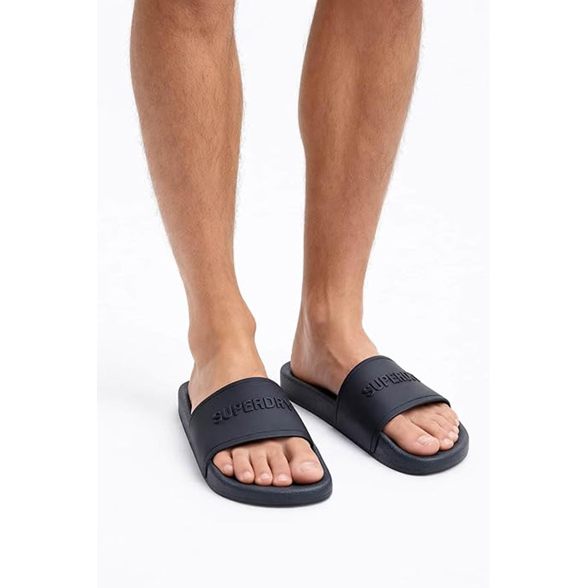 SUPERDRY PREMIUM GRAPHIC POOL SLIDE NAVY 98T MF310292A