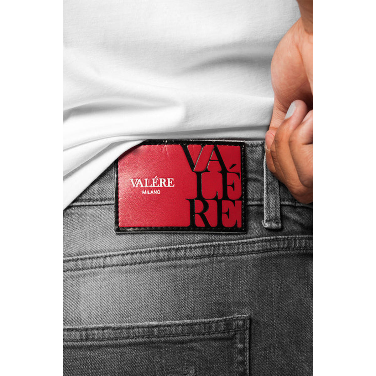VALERE MILANO SCALINO GREY RIP JEANS