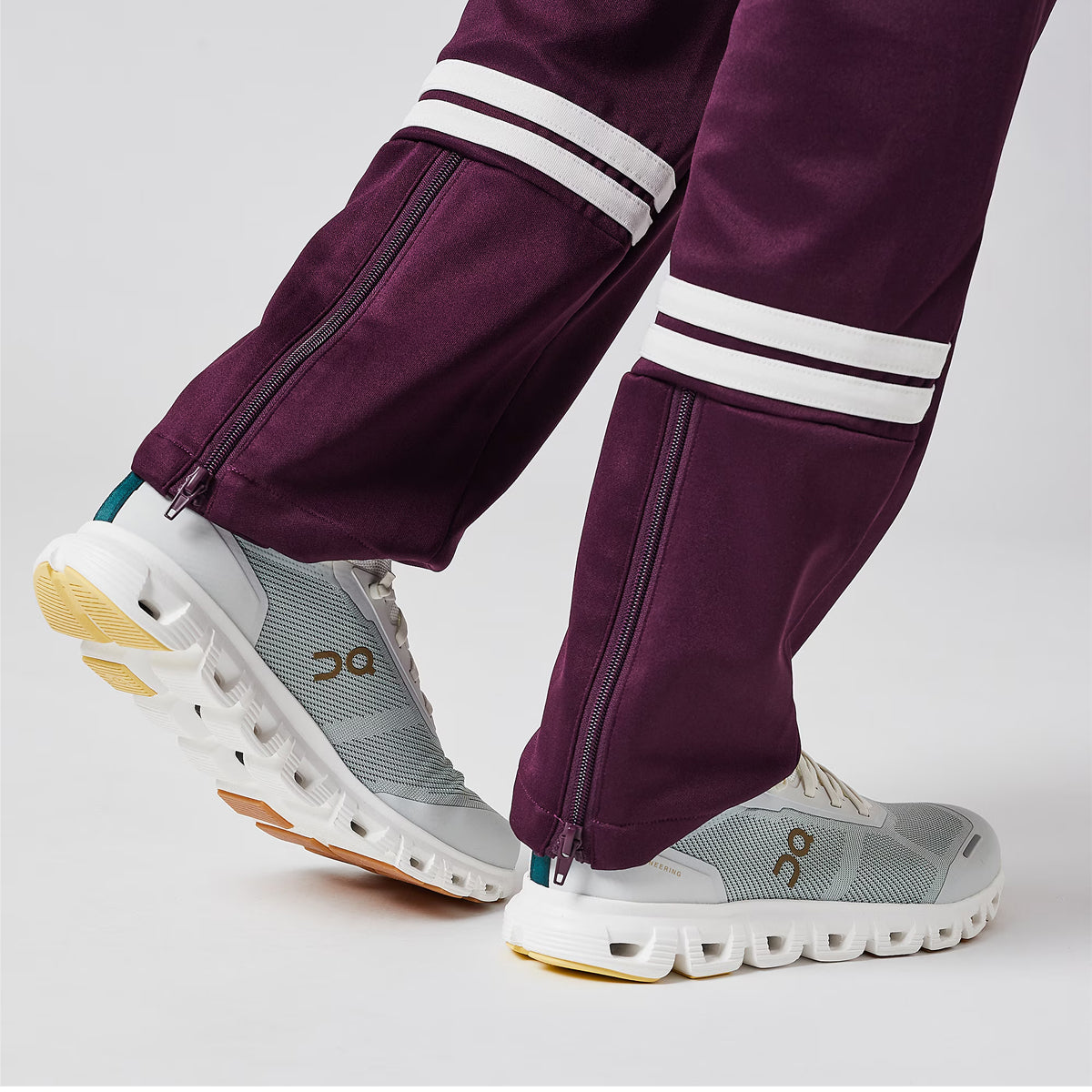 SERGIO TACCHINI ORION TRACK TROUSERS BURGUNDY/CREAM