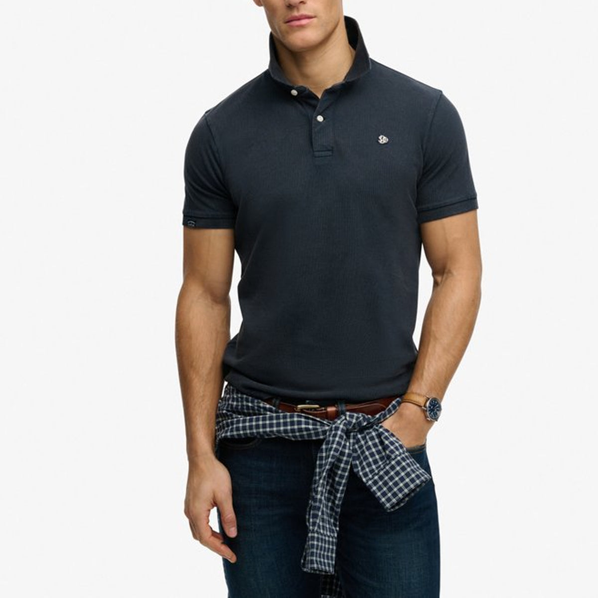 SUPERDRY VINTAGE DESTROY POLO NAVY 98T