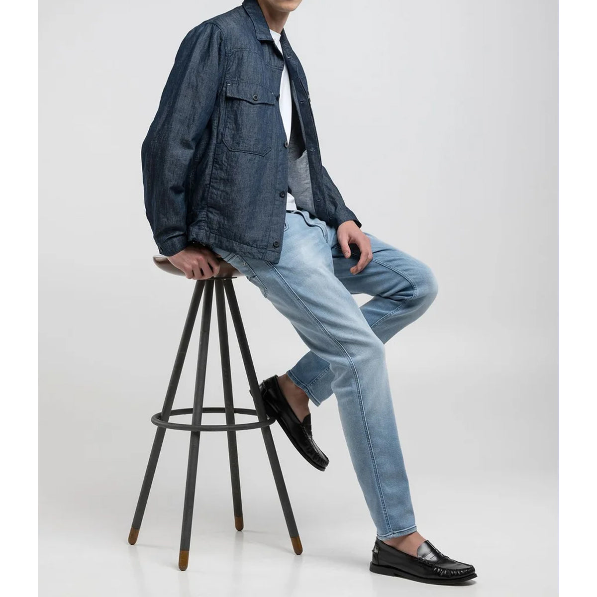 REPLAY ANBASS POWER STRETCH LIGHT BLUE JEANS M914Y 261 C42 010