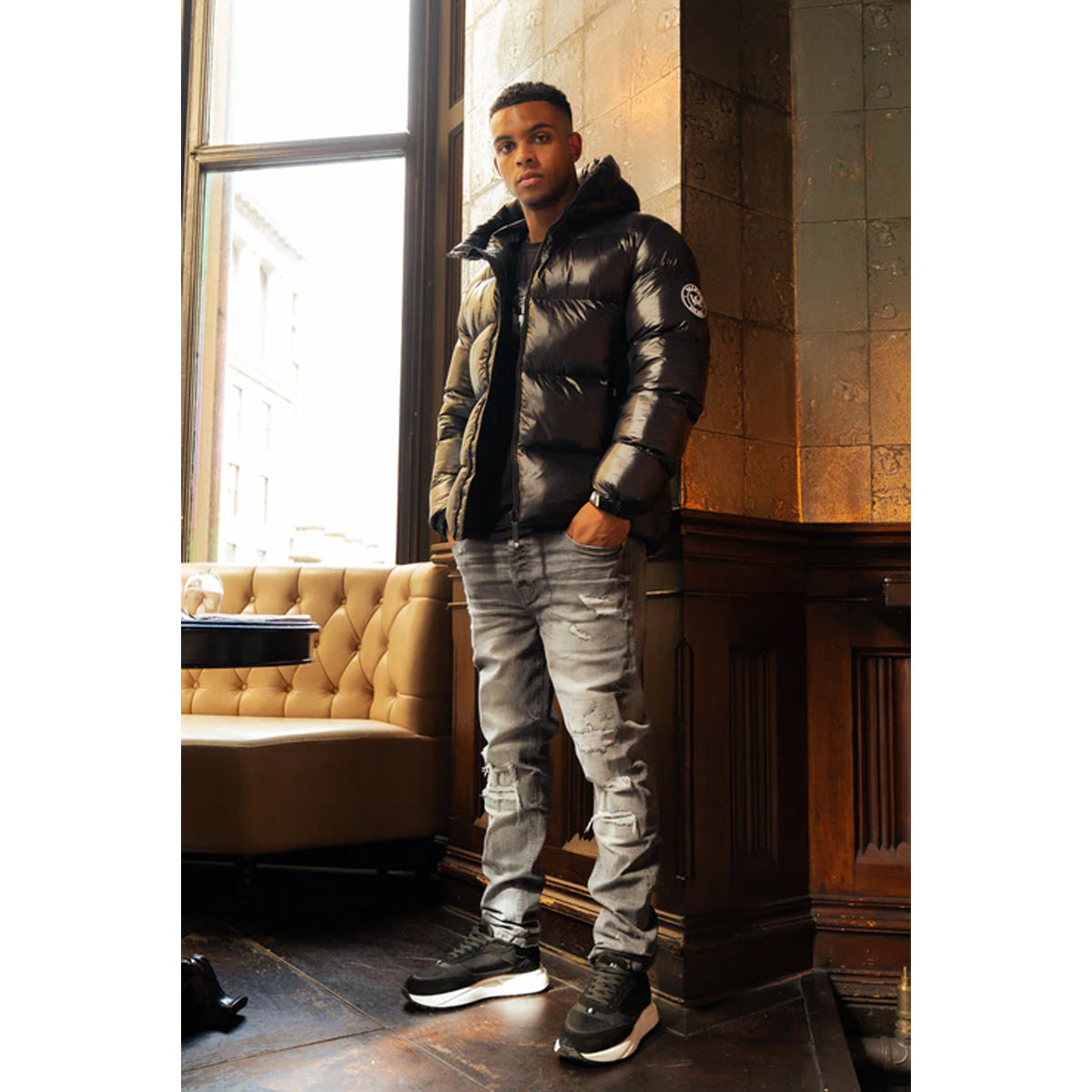 VALERE MILANO SCALINO GREY RIP JEANS