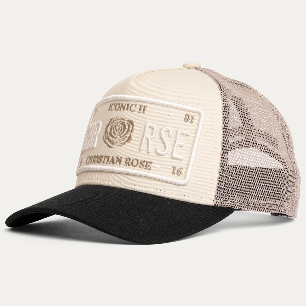 CHRISTIAN ROSE ICONIC II PLATE OFF WHITE/BLACK