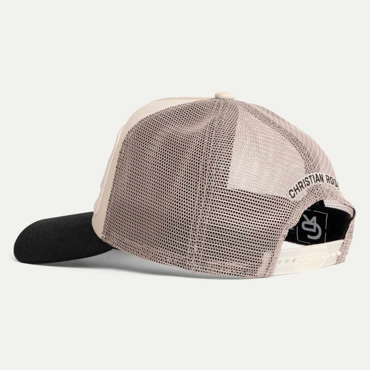 CHRISTIAN ROSE ICONIC II PLATE OFF WHITE/BLACK