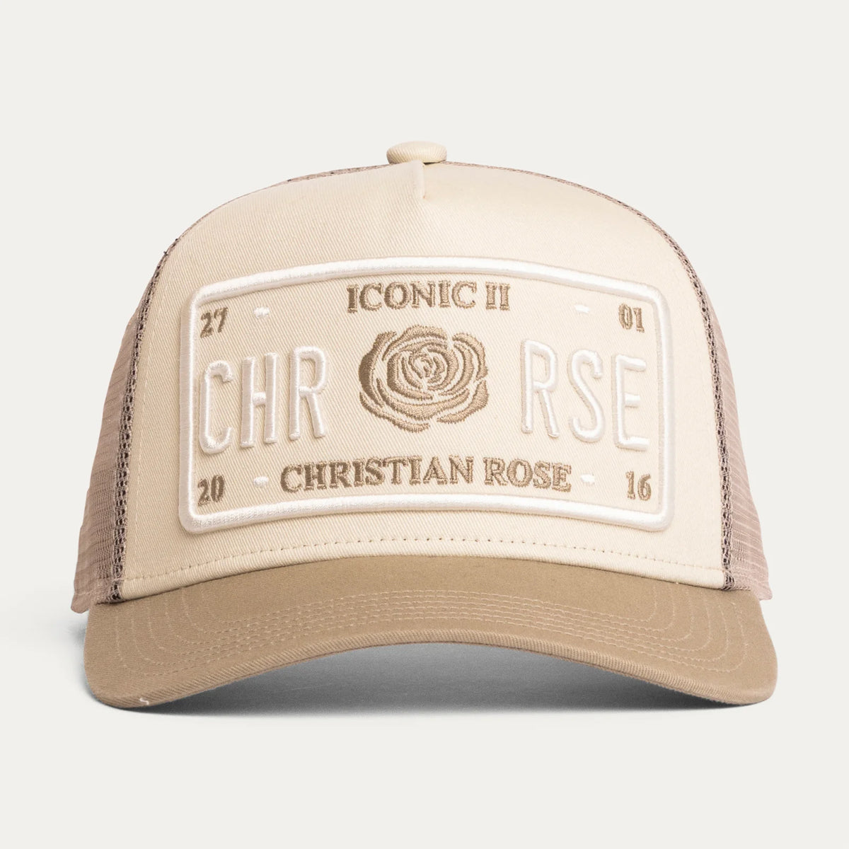 CHRISTIAN ROSE ICONIC II PLATE OFF WHITE/SAND