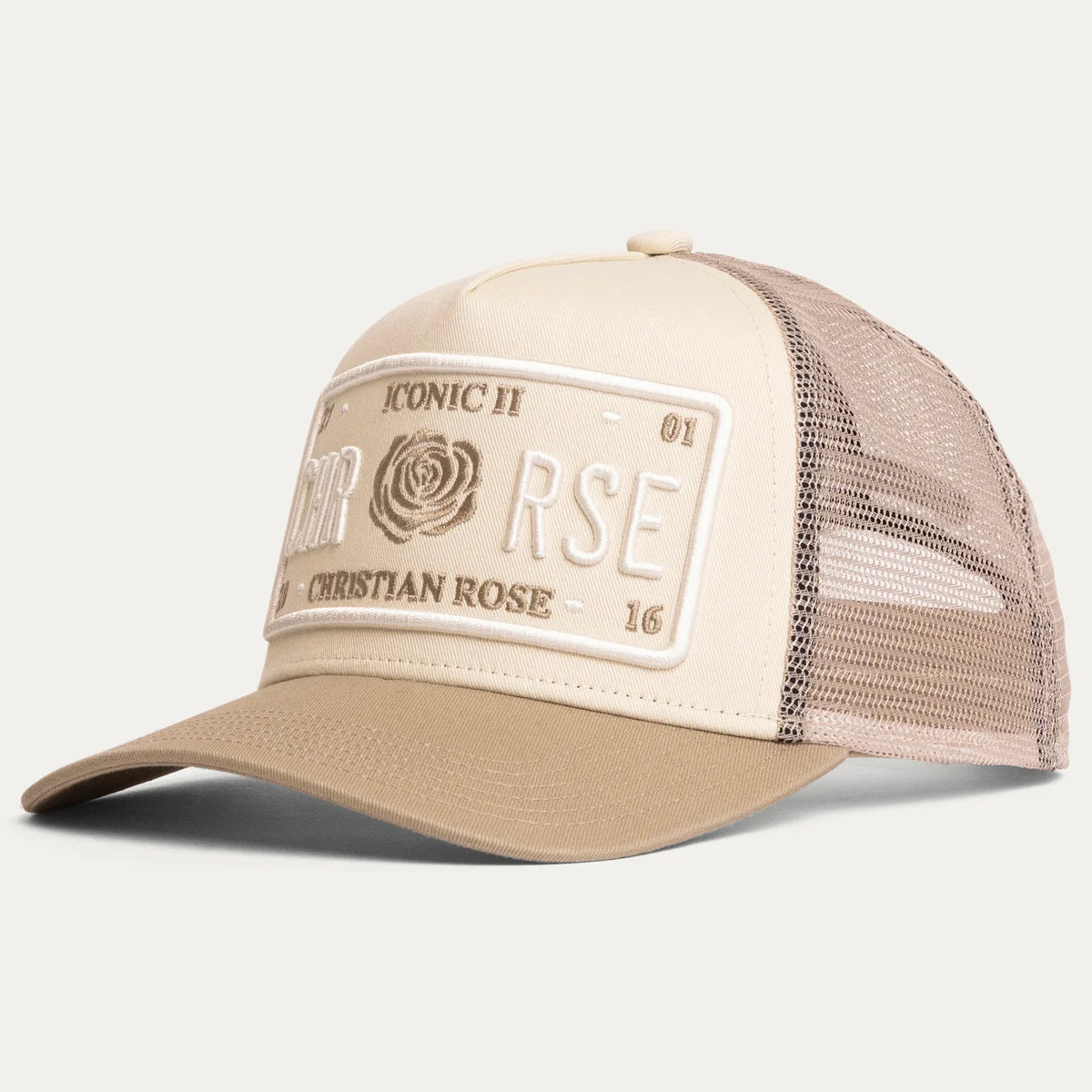 CHRISTIAN ROSE ICONIC II PLATE OFF WHITE/SAND