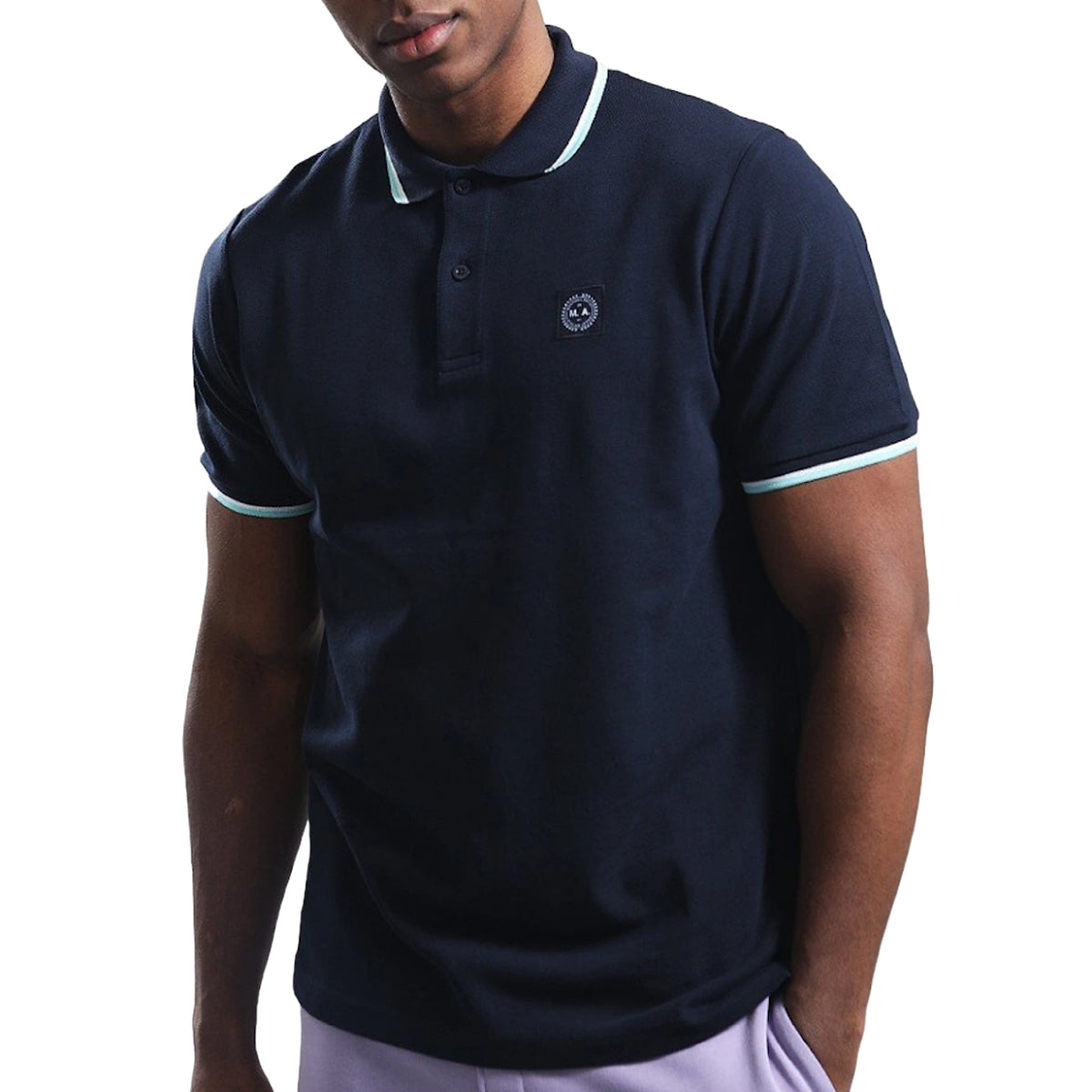 MARSHALL ARTIST TIPPED SIREN POLO NAVY